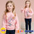 JELISPOON吉哩熊冬季新款男童女童T恤霸气恐龙加绒卫衣(140 淡粉色)第3张高清大图