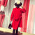 络薇琪2015秋装新款气质腔调洋气插袋中长款毛呢外套女AA15498(红色 M)第2张高清大图