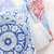 三利 纱布棉竹纤维AB版面巾 34×76cm 波西米亚风格洗脸毛巾(青蓝褐红)第5张高清大图