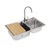 韩国白鸟水槽 304不锈钢水池 双槽套餐 洗菜盆/洗碗池 D81432(HJ-2108)第2张高清大图