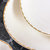 4人餐具8/12/14件套 天鹅陶瓷碗餐具碗套装家用碗米饭碗带菜盘勺子(天鹅金边 4人餐具14件套（圆碗）)第3张高清大图