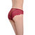 Allure Pink透明性感新款女士内裤 无痕舒适蕾丝裤头女式三角裤(红色 L)第3张高清大图