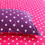 闺之恋家纺 纯棉活性波点四件套 波点双拼四件套 床笠款 适用于1.8米床(深紫玫红 1.8米被套款)第2张高清大图