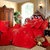 爱之小径家纺典雅中式婚庆四件套 加厚床单被套 大红色结婚床品多件套(富贵中国红 220*240六件套)第5张高清大图