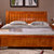 亿景鸿基 中式现代家具实木床单人床双人床  不含床头柜橡木床 YSMC062(海棠色 1200)第4张高清大图