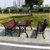 京好 公园长椅子休息椅 现代简约环保实木休闲铸铁户外凳子D67 到市自提(B款咖啡色长椅1把 长1.2米款2脚)第5张高清大图