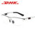 新款铝镁眼镜框 男士运动款平光镜 半框光学可配近视眼镜架3121(银框白片)第3张高清大图