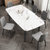 轻奢后现代北欧大理石餐桌椅组合现代简约小户型实木饭桌家用创意(1400*800*750单桌 备注您)第4张高清大图