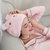 动物卡通干发帽头发速干包头巾 可爱成人加厚吸水浴帽(粉色 约27.5*24.5cm)第2张高清大图