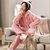 秋冬季女士睡衣甜美长袖开衫毛绒卡通动漫套装家居服(粉红色 M)第2张高清大图