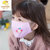 冬季韩版宝宝卡通动物保暖口罩婴儿秋冬防尘口罩儿童口罩小孩透气PM2.5(玫红色)第3张高清大图