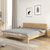 佐菲亚 北欧实木床1.5米1.8米主卧双人床小户型橡胶木经济单人婚床(单床+椰棕床垫 1.5米)第3张高清大图