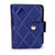 诗薇儿 女士时尚牛皮漆面零钱包 卡包2件套组合装(14-GM3366N蓝色)第3张高清大图