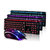 黑爵机械战士1 游戏背光键鼠套装 有线USB发光鼠标键盘套件LOL专用第4张高清大图