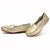 AICCO  春季新款牛皮豆豆鞋子舒适透气女鞋平底鞋夏季单鞋鞋子139-1(金色 39)第5张高清大图