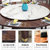 吉木多 新中式台面圆形实木餐桌椅组合现代禅意轻奢圆餐厅饭桌带转盘(1.3米*0.77米 单餐桌)第4张高清大图