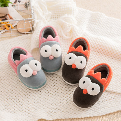 儿童棉拖鞋女童外穿包跟冬季室内防滑保暖可爱