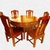 红木家具1.2米红木圆桌实木饭桌一桌六椅组合非洲酸枝木(其他 1.38米八椅)第5张高清大图