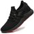 博迈伦新款男士休闲鞋学生跑步鞋舒适运动鞋透气网布男鞋系带HHOY(黑色 43)第2张高清大图