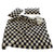 棋盘格大格加厚珊瑚绒毯子冬季羊羔绒办公室午睡绒毯沙发用小盖毯(黑白)第5张高清大图