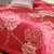 欧式贡缎提花全棉四件套纯棉婚庆床单被套1.8/2.0m米(华莎-樱红)第3张高清大图