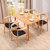 天米 TIMI 北欧白橡实木桌椅 1.2米1.4米餐厅家具 总统椅组合(原木色 1.2米餐桌)第3张高清大图