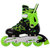 美洲狮（COUGAR）溜冰鞋可调儿童成年成人直排轮滑鞋835L男女旱冰鞋(黑绿 L码38-41码可调)第4张高清大图