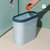 日本AKAW爱家屋垃圾桶夹缝厕所马桶窄缝废纸篓窄缝纸篓厨房垃圾筒(蓝色)第5张高清大图