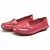 AICCO  春季新款牛皮豆豆鞋子舒适透气女鞋平底鞋夏季单鞋鞋子139-1(梅红 40)第4张高清大图