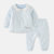宝宝秋装套装女0-1岁婴儿衣服2018新款纯棉满月小女孩加厚两件套(90cm 绿色)第5张高清大图