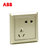 ABB开关插座面板86型德逸金色五孔插座5只装 AE205-PG*5第3张高清大图