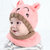 韩版儿童帽子婴儿毛线围脖套宝宝帽子0-3-6-12个月秋冬男女小孩帽子围巾套装1-2岁(黄色 颜色)第2张高清大图