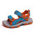abckids男童鞋 凉鞋夏季新款儿童沙滩鞋中小童鞋小孩凉鞋防滑潮(34 湖蓝橙(中童款为迷彩底))第2张高清大图