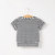 棉果果夏季新款儿童条纹T恤短袖上衣(90 黑)第4张高清大图