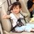 儿童安全座椅汽车用0-12岁便携式婴儿宝宝小孩车载安全带坐椅座垫(咖色 版本)第3张高清大图