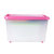 爱丽思IRIS 塑料加厚透明收纳盒衣服整理箱有盖衣物收纳箱CC46L(粉色)第3张高清大图
