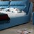 【京好】 布艺床 婚床双人床 现代简约环保实木家具B21(海蓝色款 床1.5*1.9米)第2张高清大图
