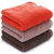 三利 50支精梳棉优选简素加大毛巾1条 35×80cm 柔软吸水亲肤面巾(橘红色)第2张高清大图