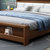一米色彩 床 双人床实木床可充电储物软靠主卧床木质简约现代北欧风格皮质软靠床1.8米高箱抽屉婚床 卧室家具 1.5米框架(海棠色 宽1.2米长1.9米)第4张高清大图