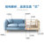 忆斧至家 北欧小户型布艺沙发日式简约现代客厅卧室咖啡厅单人双人三人沙发(棕色 单人(0.85m))第5张高清大图
