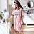 ZHF筑恒丰  纯棉 圆领短袖睡裙B-YJK8858(粉红色 XXL)第5张高清大图