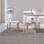 SKYMI烤漆面餐桌伊姆斯餐桌可叠加椅子家用小户型简约现代休闲桌子洽谈桌椅组合(黑色餐桌 1.2米餐桌+4黑椅)第5张高清大图