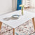 香河家具 餐桌 餐桌餐椅套装 北欧简约方形可伸缩实木餐桌(白色 1桌4椅(白色餐椅))第3张高清大图
