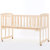HUGBB婴儿床宝宝加大童床环保实木无油漆可侧翻与大人床合并、可变书桌、可变摇床(实木床+五件套+棕垫+赠品 版本)第4张高清大图
