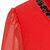 名师路2017春季新款名媛优雅时尚上衣圆领钉珠五分袖修身衬衫女(红色 XL)第5张高清大图