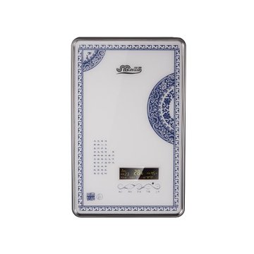 【真快乐自营】佳源 DSF5-85(青花 红荷) 即热式电热水器家用小型免储水热水器MP3播放音乐8800W