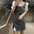 与骨 清冷高级感 假两件连衣裙夏灰色拼接修身短袖设计感短裙子女(S 6895#白色)第2张高清大图
