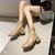 SUNTEK法式小短靴女鞋2021新款春秋马丁靴百搭单靴冬季加绒白色瘦瘦靴子(40 米白色（厚绒）)第5张高清大图