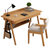 物槿 北欧实木书桌 XL-01(胡桃色单桌+牛角椅 100cm)第3张高清大图