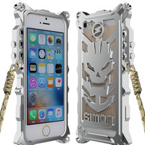 苹果5 iPhone5 手机壳 手机套 保护壳 保护套 机械手臂2 战神 战魂 忍者 传奇 死亡金属 雷鬼骷颅(银色)